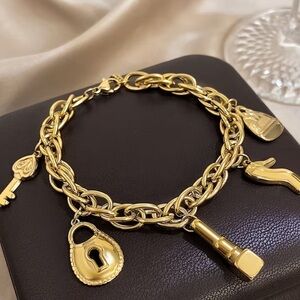 Gold Charm Bracelet